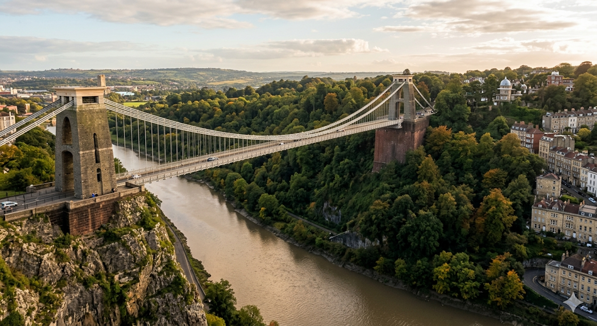 Itinerary ideas for a day out in Cliftion Bristol, taking in the iconic Clifton Suspension Bridge and surrounding area.