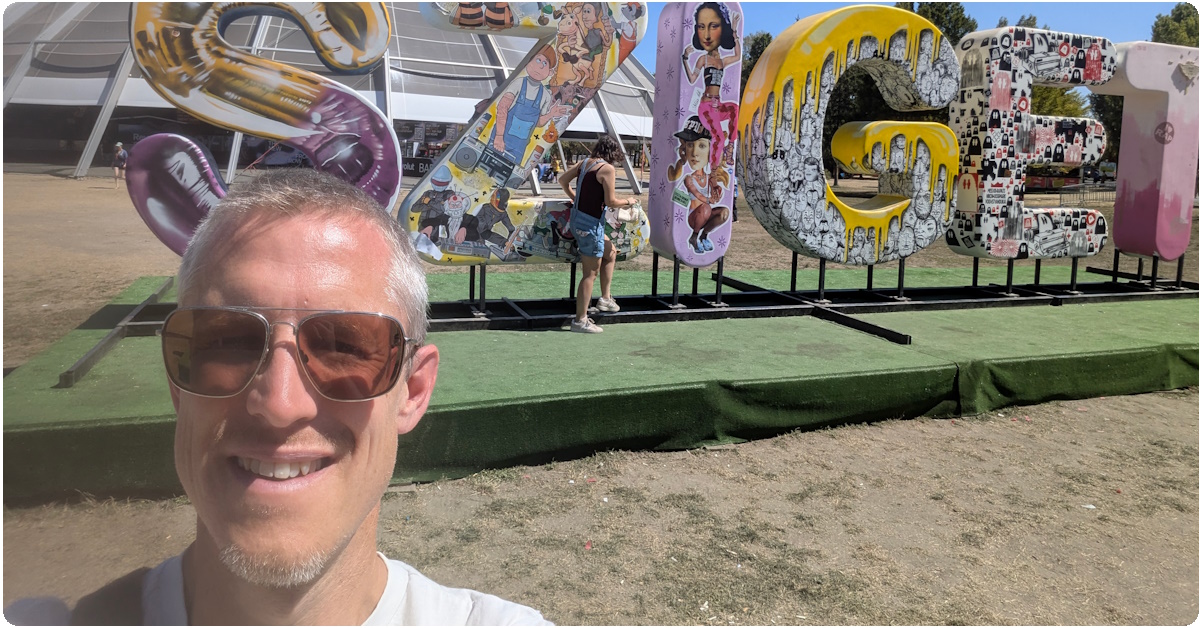 The host at Sziget Budapest Hungary
